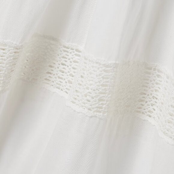 NWT 2024 ULLA JOHNSON Thalia Crochet-trimmed Voile Coverup in Cowrie XS $590 - Picture 8 of 12